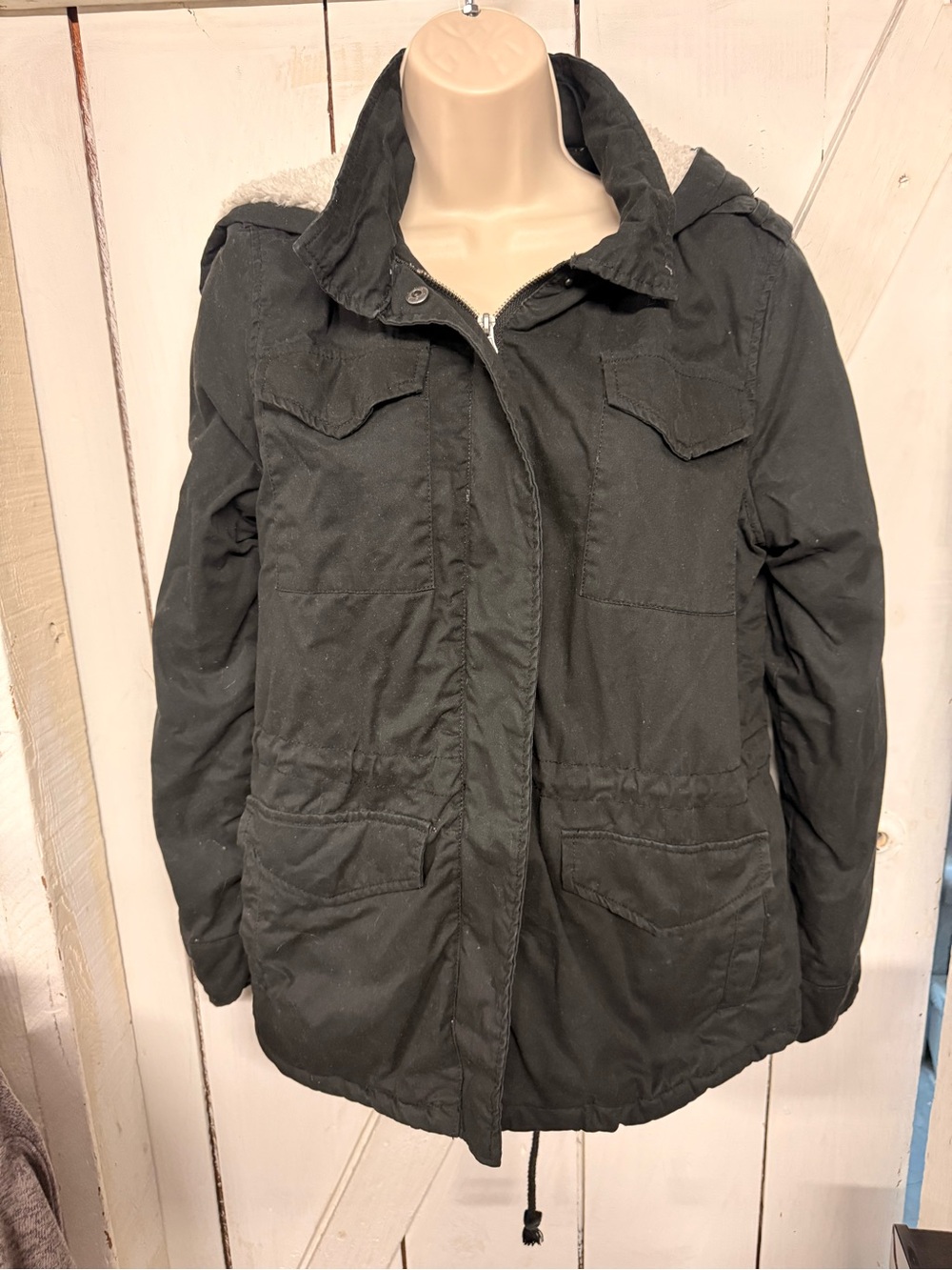 New Look Black Utility Hooded Jacket